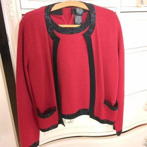 Vintage cardigan sweater and matching shirt